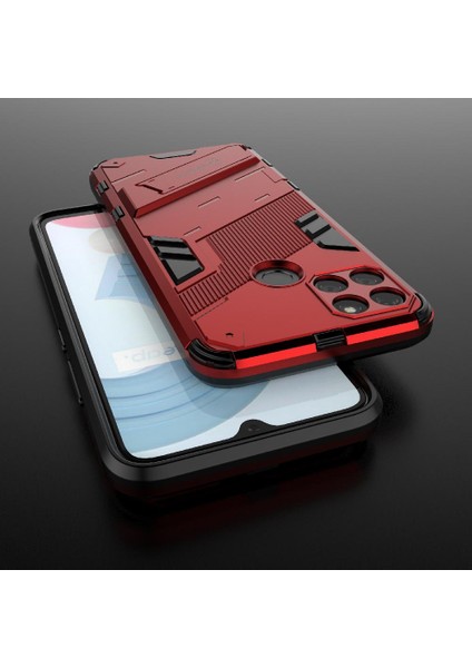 Realme C21Y Sağlam Askeri Kickstand Koruyucu Kapak Için Kılıf (Yurt Dışından) fiyatları