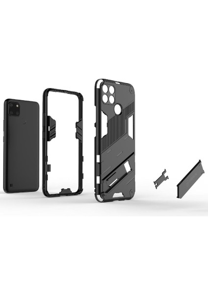 Realme C21Y Sağlam Askeri Kickstand Koruyucu Kapak Için Kılıf (Yurt Dışından) fiyatları