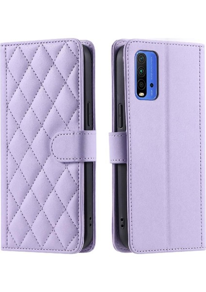 Telefon Kılıfı Için Xiaomi Redmi 9t El Kayışı Manyetik Kart Yuvaları Tutucu Flip (Yurt Dışından)