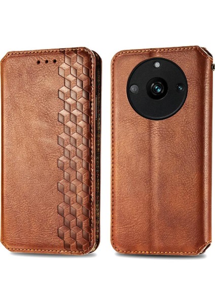 Oppo Realme 11 Pro Için Kılıf Zarif Iş Cüzdan Fonksiyonu Deri (Yurt Dışından)