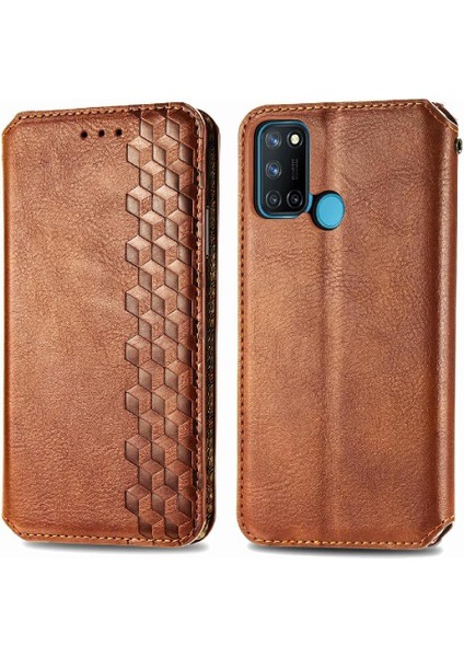 Oppo Realme C17 Flip Kapak Kılıf Cüzdan Fonksiyonu Iş Için Kılıf (Yurt Dışından)