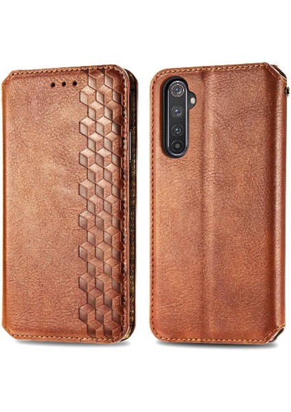 Oppo Realme 6 Pro Deri Kılıf Için Kılıf Moda Tasarımı Zarif Iş (Yurt Dışından)