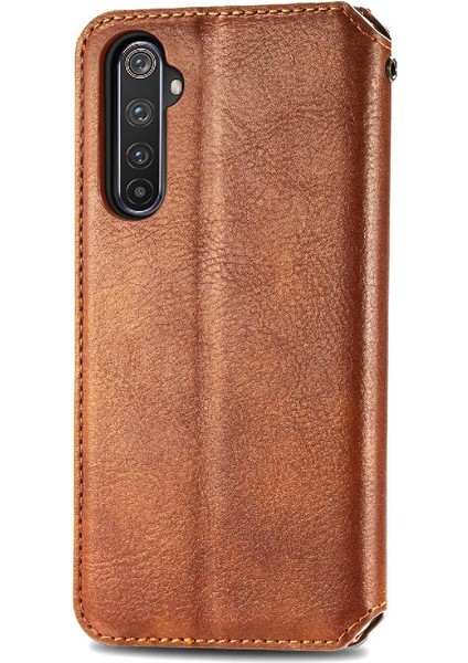 Oppo Realme 6 Pro Deri Kılıf Için Kılıf Moda Tasarımı Zarif Iş (Yurt Dışından) fiyatları