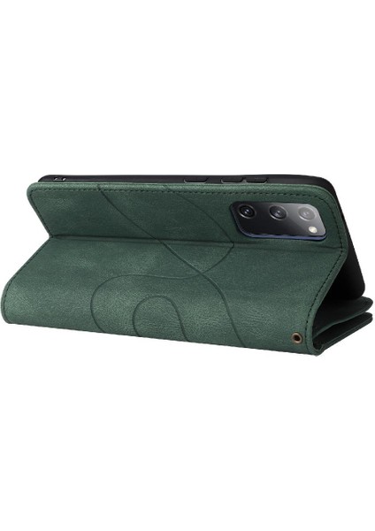 Kart Yuvası Standı Iki Renkli Dikiş ile Samsung Galaxy S20 Fe Için Kılıf (Yurt Dışından) fırsatları