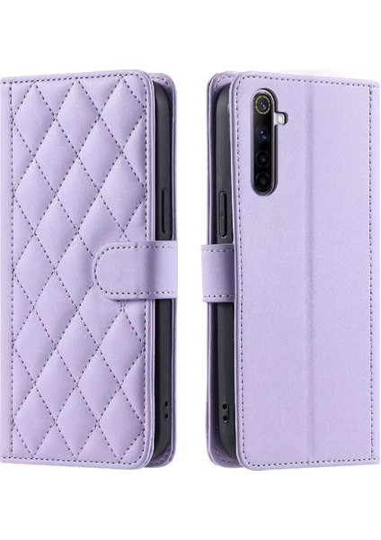 Realme 6 Pro Için Telefon Kılıfı Kart Yuvaları Tutucu Manyetik El Kayışı Flip (Yurt Dışından)