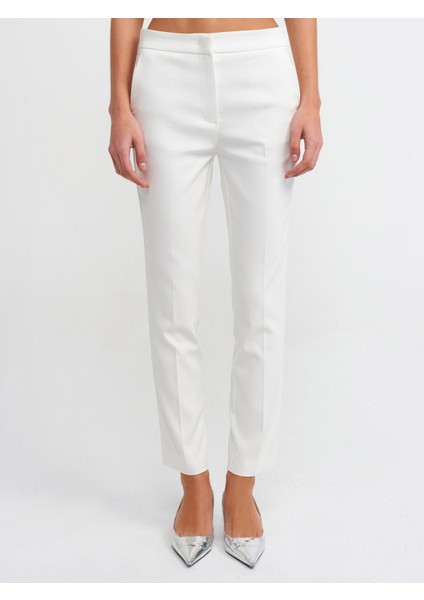 71263 Skinny Kesim Normal Bel Pantolon-Beyaz modelleri