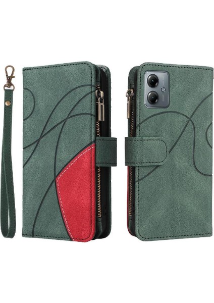 Motorola Moto G14 4g Dokuz Kart Yuvaları Kickstand Koruyucu Fermuar (Yurt Dışından)