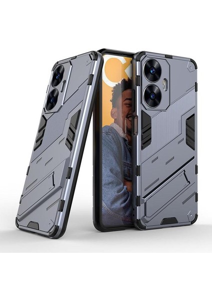 Realme C55 Koruyucu Kapak Sağlam Askeri Kickstand Için Kılıf (Yurt Dışından)