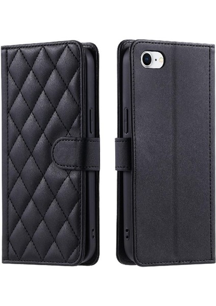 Iphone 7/8 Kafes El Kayışı Manyetik Kapak Için Telefon Kılıfı Folyo Cüzdan (Yurt Dışından)