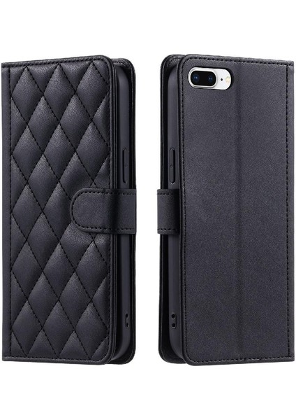 Iphone 7 Için Telefon Kılıfı Artı/8 Artı Manyetik Kafes El Kayışı Flip (Yurt Dışından)
