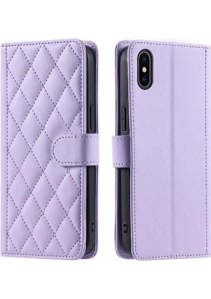 Telefon Kılıfı Için iphone X/xs Kart Yuvaları Tutucu Kafes Manyetik Flip Folio (Yurt Dışından)