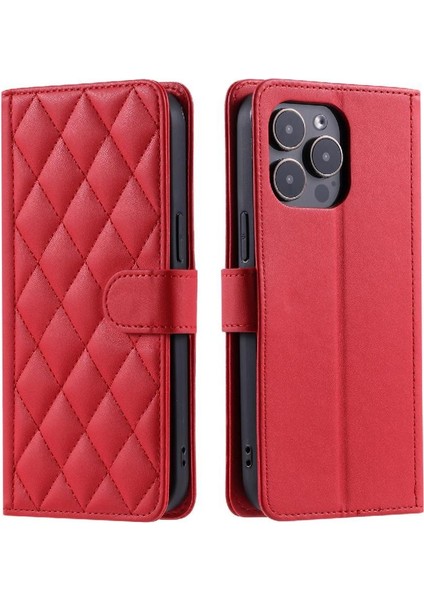 Telefon Kılıfı Için iphone 13 Pro Manyetik Kart Yuvaları Tutucu Kafes Flip Folio (Yurt Dışından)