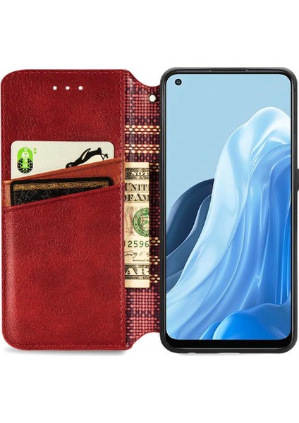 Oppo Oppo 7 5g Cüzdan Fonksiyonu Için Kılıf Deri Kılıf Zarif Iş (Yurt Dışından)