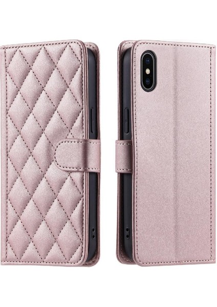 Telefon Kılıfı Için iphone X/xs Kart Yuvaları Tutucu Kafes Manyetik Flip Folio (Yurt Dışından)