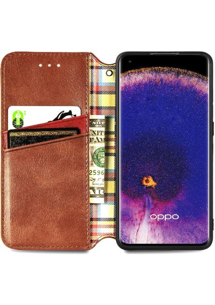 Oppo Bulmak Için Kılıf X5 Pro Zarif Iş Deri Çanta Cüzdan Fonksiyonu (Yurt Dışından)