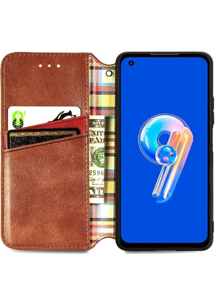 Asus Zenfone 9 Için Kılıf Cüzdan Fonksiyonu Moda Tasarım Deri Kılıf Flip (Yurt Dışından) fırsatları