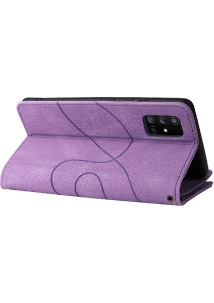 Samsung Galaxy A71 5g Kickstand Koruyucu Iki Renkli Dikiş Için Kılıf (Yurt Dışından)