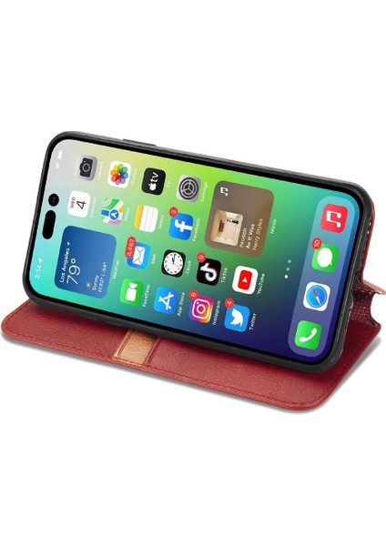 Apple IPhone 14 Için Kılıf Artı Deri Kılıf Zarif Iş Cüzdan Flip (Yurt Dışından)