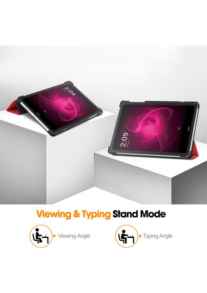 T-Mobel Revvl Tab 5g Folio Kılıf Çok Açılı Standlı Ince Hafif Koruyucu Kapak (Yurt Dışından)