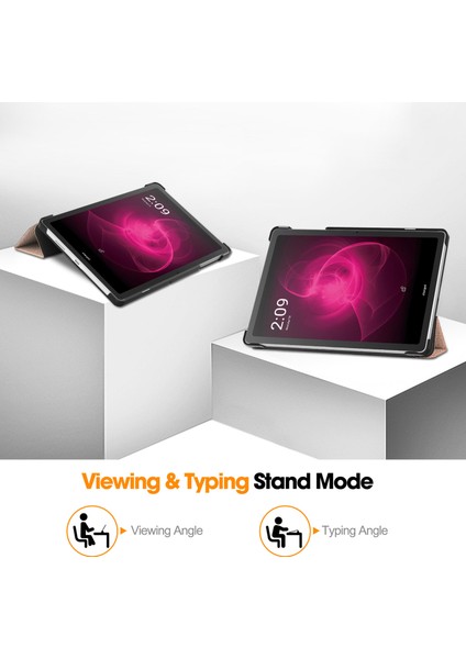 T-Mobel Revvl Tab 5g Folio Kılıf Çok Açılı Standlı Ince Hafif Koruyucu Kapak (Yurt Dışından)