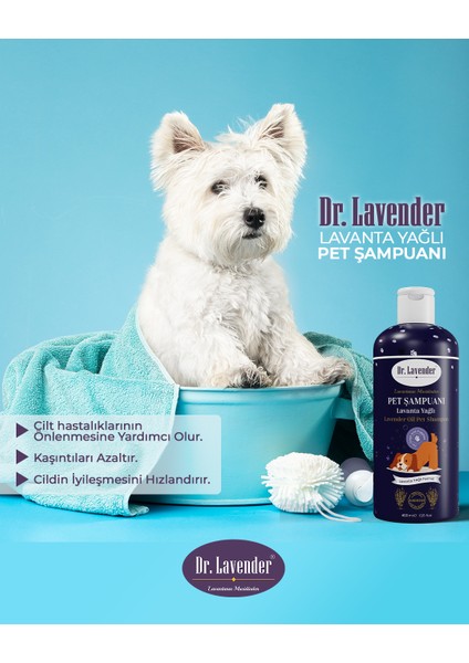 Gallipoli Lavender Lavanta Yağlı Pet Şampuanı 400 ml