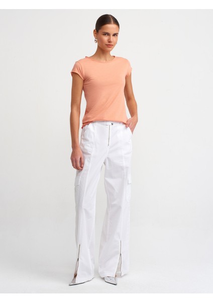 30699 Pamuklu T-Shirt-Somon