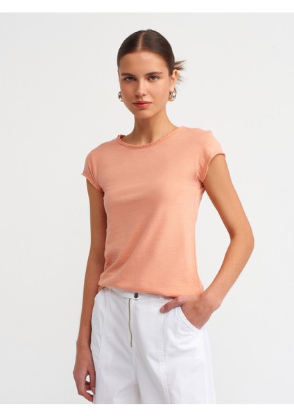 30699 Pamuklu T-Shirt-Somon