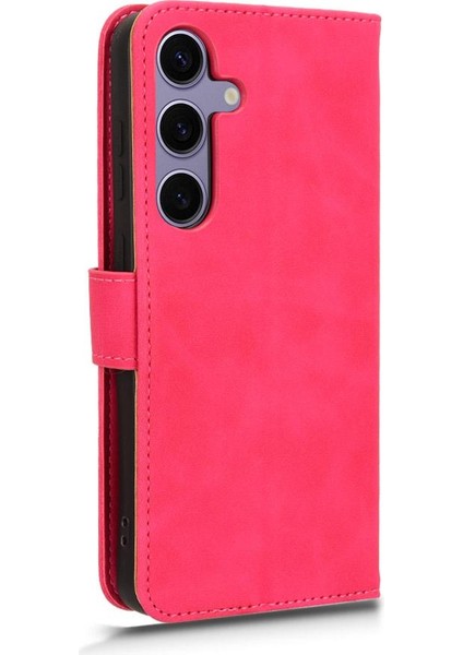 Kart Tutucu Kickstand Deri Folio Flip ile Samsung Galaxy S24 Için Kılıf (Yurt Dışından) modelleri