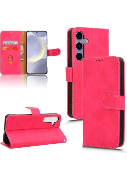 Kart Tutucu Kickstand Deri Folio Flip ile Samsung Galaxy S24 Için Kılıf (Yurt Dışından) indirimleri