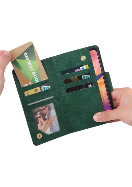 Samsung Galaxy A20E Manyetik Deri Fermuar Cüzdan Kapak ile (Yurt Dışından) indirimleri