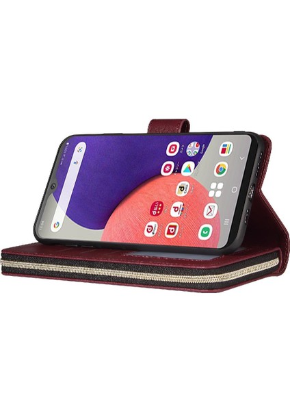 Samsung Galaxy A22E Fermuar Cep Kart Tutucu Cüzdan Kılıf 9 (Yurt Dışından) modelleri
