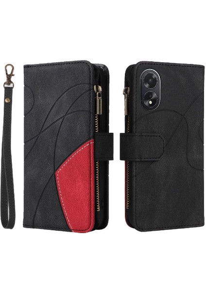 Oppo A38 4g Için KILIF/A18 Dokuz Kart Yuvaları Fermuar Cüzdan Tarzı Kickstand (Yurt Dışından)