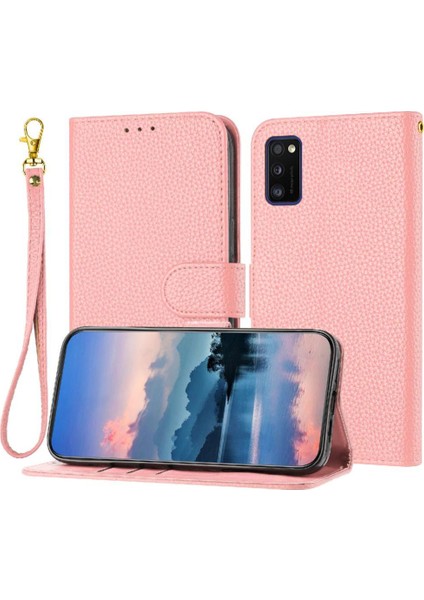 Samsung Galaxy Phone Cüzdan Pu Deri Flip Folio Litchi Kart Için Telefon Kılıfı (Yurt Dışından)