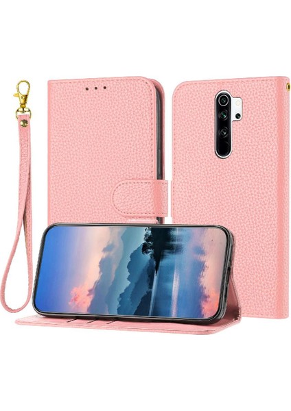 Telefon Kılıfı Için Xiaomi Redmi Not 8 Pro Kart Yuvaları Tutucu Litchi Desen Pu (Yurt Dışından)
