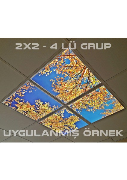 60X60 LED Panel Sıva Altı Desenli 2x2 Dörtlü Grup 46510200SA fırsatları