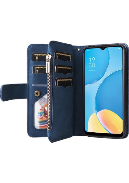 Oppo A15 Için Kılıf/kart Yuvası Standı ile A15S Fermuar Cüzdan Tarzı Dokuz (Yurt Dışından) fırsatları