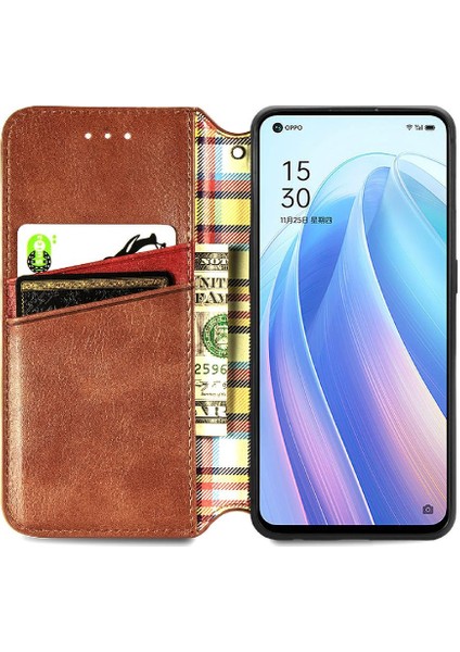 Oppo Oppo 7 Için Kılıf Moda Tasarım Deri Çanta Cüzdan Fonksiyonu Flip (Yurt Dışından) fırsatları