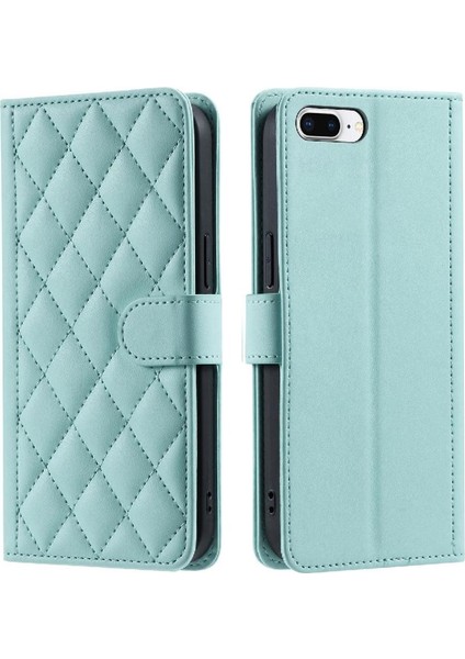 Iphone 7 Için Telefon Kılıfı Artı/8 Artı Manyetik Kafes El Kayışı Flip (Yurt Dışından)