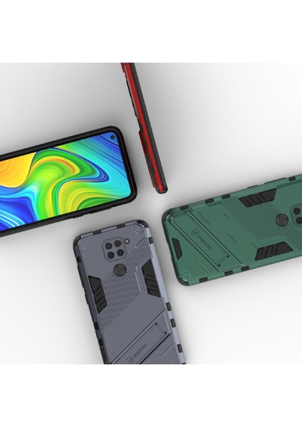 Xiaomi Redmi Not 9 Için Sağlam Askeri Koruyucu Kapak Kickstand (Yurt Dışından) modelleri