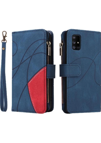 Samsung Galaxy A71 5g Kickstand Koruyucu Iki Renkli Dikiş Için Kılıf (Yurt Dışından)