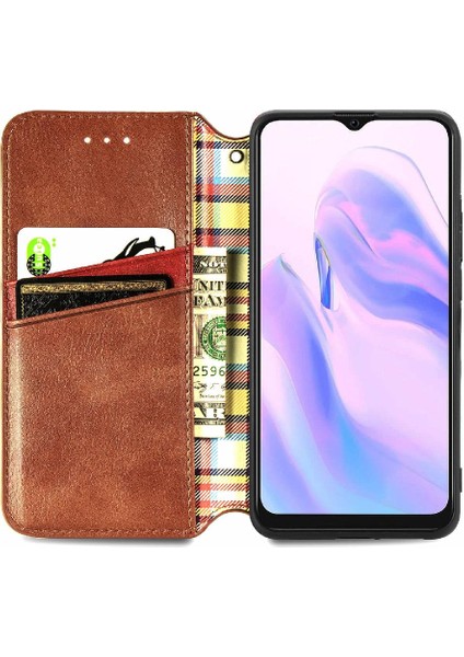 Blackview A70 Zarif Iş Deri Çanta Cüzdan Fonksiyonu Için Kılıf (Yurt Dışından)