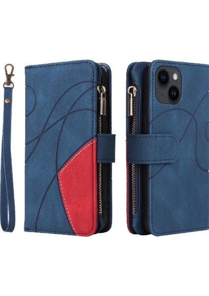 Kart Yuvası Standı Dokuz Kart ile IPhone 15 Kickstand Koruyucu Kılıf (Yurt Dışından)