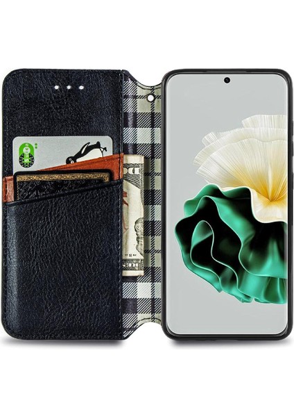 BDT Boutique Huawei P60 Zarif Iş Cüzdan Fonksiyonu Için Kılıf Deri Kılıf Flip (Yurt Dışından)