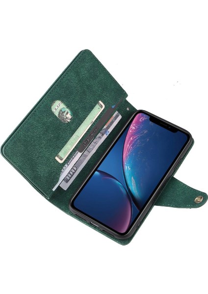 Iphone Xr Kart Tutucu Fermuar Cüzdan Kapak El Kayışı Deri (Yurt Dışından) modelleri