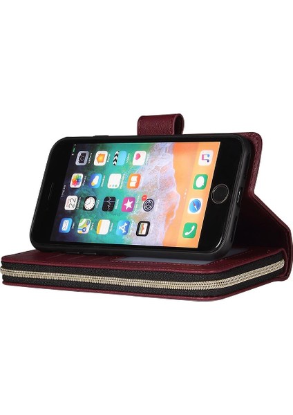Iphone 7/8 Için Kılıf Kart Tutucu Cüzdan Durumda 9 Kart Yuvaları ile Kapak Çevirin (Yurt Dışından)