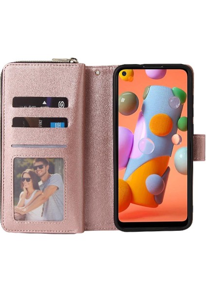 Samsung Galaxy A11 Için Kılıf Kart Tutucu El Kayışı Fermuar ile Kapak Çevirin (Yurt Dışından) fiyatları