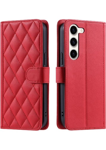 Samsung Galaxy S23 Manyetik El Kayışı Kart Yuvaları Tutucu Için Telefon Kılıfı (Yurt Dışından)