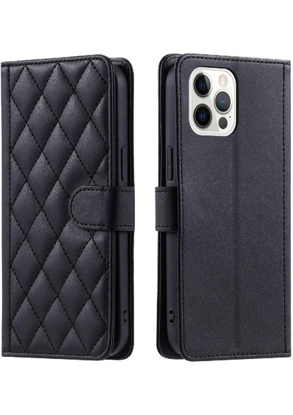 Iphone 12 Için Telefon Kılıfı Pro Max Manyetik El Kayışı Flip Folio Cüzdan (Yurt Dışından)