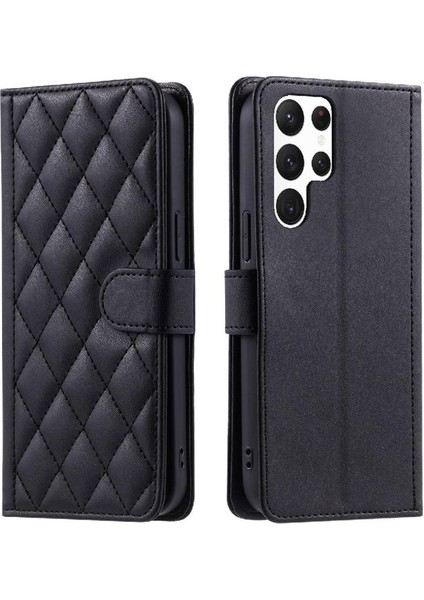 Samsung Galaxy S22 Ultra El Kayışı Flip Folio Cüzdan Için Telefon Kılıfı (Yurt Dışından)
