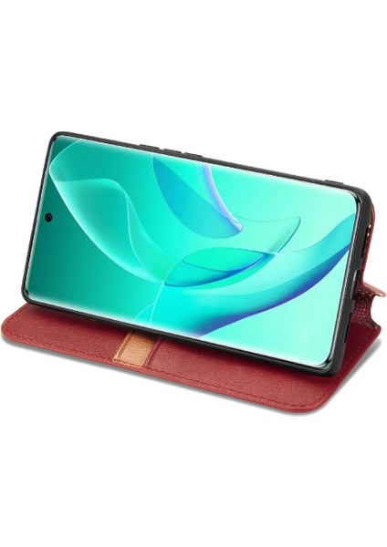 Huawei Onur 60 Pro Flip Kapak Için Kılıf Zarif Iş Deri Kılıf (Yurt Dışından)